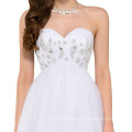 Grace Karin Sexy Fashion White Cocktail Dresses Strapless Sweetheart Backless Short Cocktail Dress CL3820